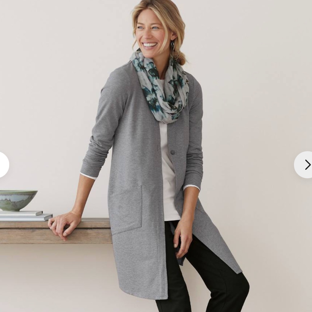 “J. Jill” Pure Jill Longline Jersey Cardigan